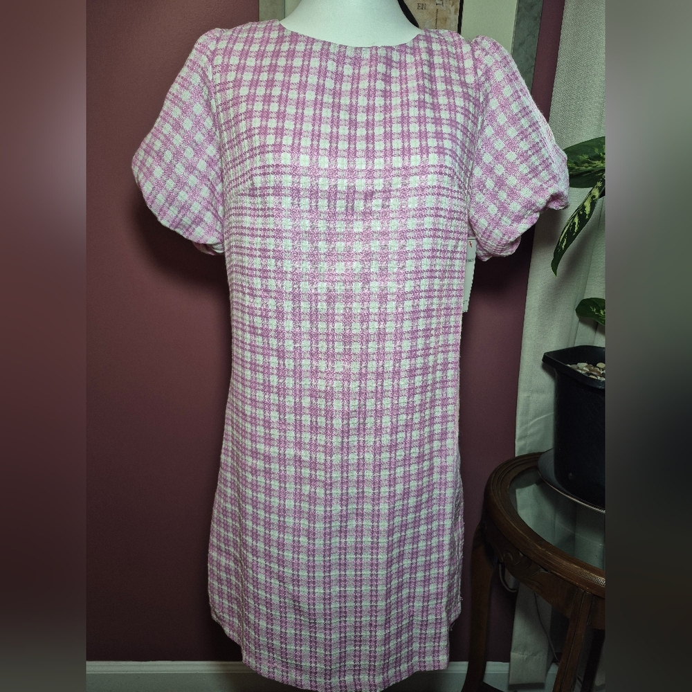 Aura Retro Style Pink Gingham Dress - Womens‎ Size Medium - Picture 2 of 6
